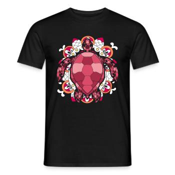 Polynésie Mandala Mer Animal Cadeau Tortue - T-shirt homme - noir - Devant - AI Model Male 178 light (178cm)