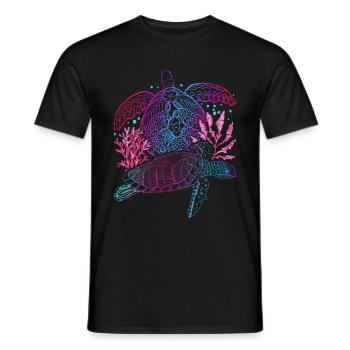 Polynesia Sea Animal Gift Animal Turtle - Men's T-Shirt - black - Front - AI Model Male 178 light (178cm)