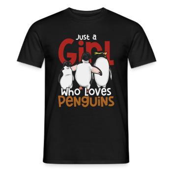 Oiseau Antarctique Animal Gift Pingouin Drôle - T-shirt homme - noir - Devant - AI Model Male 178 light (178cm)