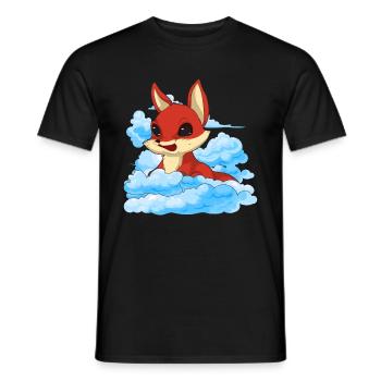 Forest Animal Lover Animal Lover Gift Cloud Fox - Men's T-Shirt - black - Front - AI Model Male 178 light (178cm)