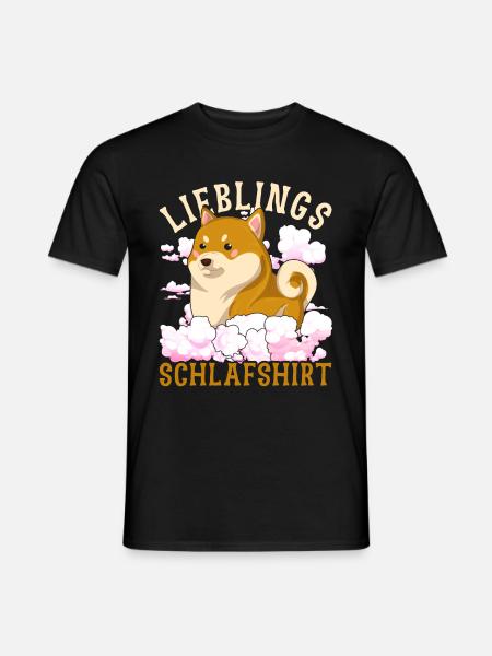 Hunde Shiba Inu Geschenk Lieblings Schlafshirt - Männer T-Shirt - Schwarz