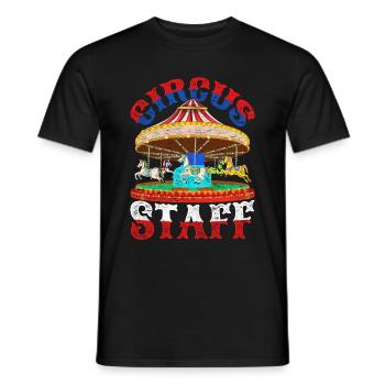 Circus Artist Carousel Gift Circus - Men's T-Shirt - black - Front - AI Model Male 178 light (178cm)