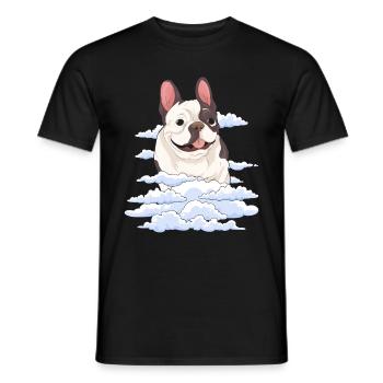 Dogs Gift Cloud French Bulldog - Men's T-Shirt - black - Front - AI Model Male 178 light (178cm)