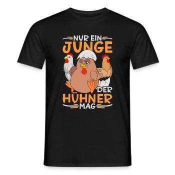 Bauernhof Tier Landwirt Bauer Jungen Geschenk Huhn - Männer T-Shirt - Schwarz - Vorne - AI Model Male 178 light (178cm)