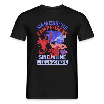 Ozean Tier Meerestier Geschenk Lustiges Kampffisch - Männer T-Shirt - Schwarz - Vorne - AI Model Male 178 light (178cm)
