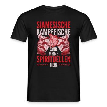 Lustiges Kampffische sind meine spirituellen Tiere - Männer T-Shirt - Schwarz - Vorne - AI Model Male 178 light (178cm)