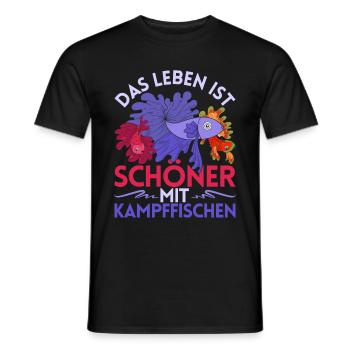 Meeresbewohner Geschenk Siamesischer Kampffisch - Männer T-Shirt - Schwarz - Vorne - AI Model Male 178 light (178cm)