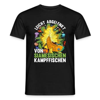 Ozean Tier Meeresbewohner Lustiges Kampffisch - Männer T-Shirt - Schwarz - Vorne - AI Model Male 178 light (178cm)