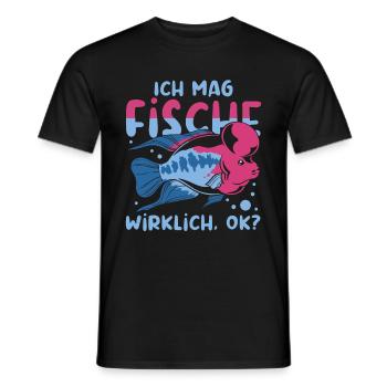 Fischen Angler Fischzucht Geschenk Lustiges Fisch - Männer T-Shirt - Schwarz - Vorne - AI Model Male 178 light (178cm)