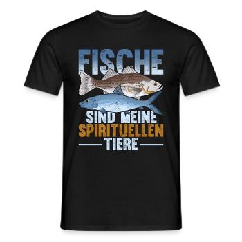 Fische sind meine spirituellen Tiere Angler Fisch - Männer T-Shirt - Schwarz - Vorne - AI Model Male 178 light (178cm)