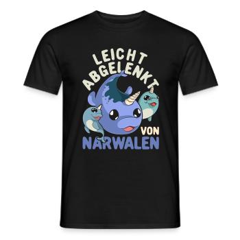 Meeresbewohner Wal Lustige Geschenkidee Narwal - Männer T-Shirt - Schwarz - Vorne - AI Model Male 178 light (178cm)