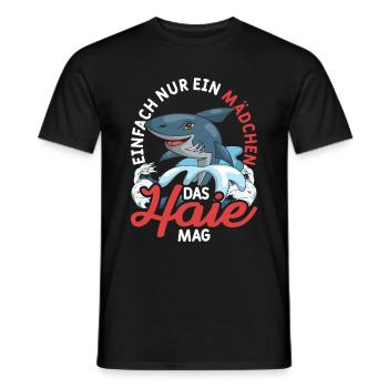 Ozean Tier Meeresbewohner Mädchen Geschenk Hai - Männer T-Shirt - Schwarz - Vorne - AI Model Male 178 light (178cm)