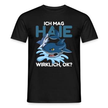 Ozean Tierliebhaber Meerestier Geschenk Hai - Männer T-Shirt - Schwarz - Vorne - AI Model Male 178 light (178cm)