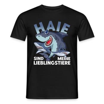 Tierliebhaber Meerestier Lustiges Geschenk Hai - Männer T-Shirt - Schwarz - Vorne - AI Model Male 178 light (178cm)
