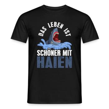 Hai - Männer T-Shirt - Schwarz - Vorne - AI Model Male 178 light (178cm)