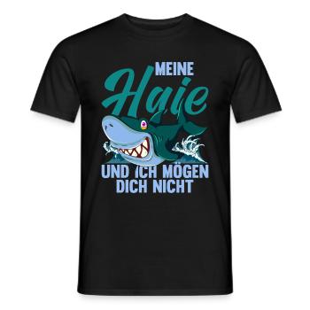 Lustige Geschenkidee Ozean Tier Meerestier Hai - Männer T-Shirt - Schwarz - Vorne - AI Model Male 178 light (178cm)