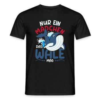 Schwertwal Ozean Killerwal Mädchen Geschenk Wal - Männer T-Shirt - Schwarz - Vorne - AI Model Male 178 light (178cm)