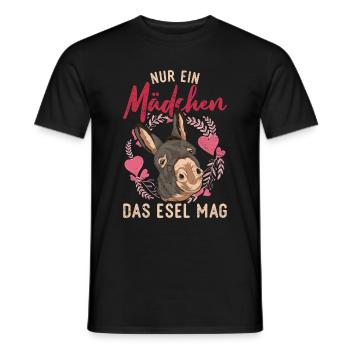 Nur ein Mädchen das Esel mag Bauernhof Tier Esel - Männer T-Shirt - Schwarz - Vorne - AI Model Male 178 light (178cm)