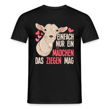 Bäuerin Mädchen Geschenk Bauernhof Tier Ziege - Männer T-Shirt - Schwarz - Vorne - AI Model Male 178 light (178cm)