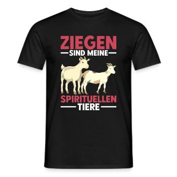 Bauernhof Tier Landwirt Geschenk Lustiges Ziege - Männer T-Shirt - Schwarz - Vorne - AI Model Male 178 light (178cm)