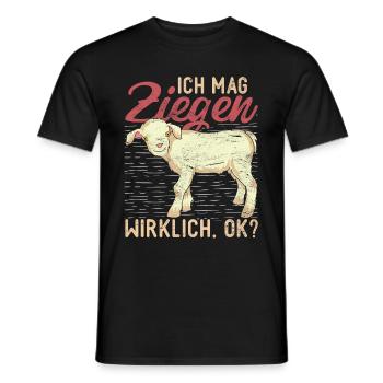 Ich mag Ziegen wirklich ok Bauernhof Tier Ziege - Männer T-Shirt - Schwarz - Vorne - AI Model Male 178 light (178cm)