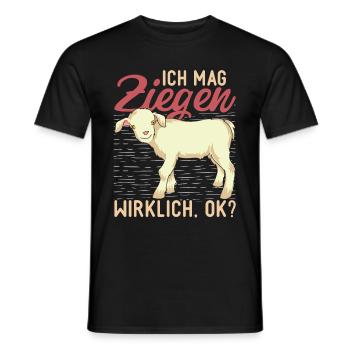 Tierliebhaber Bauernhof Tier Bauer Geschenk Ziege - Männer T-Shirt - Schwarz - Vorne - AI Model Male 178 light (178cm)