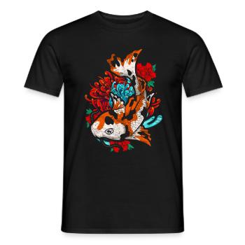 Koi Fish Farmer Cadeau Koi Carpe Koi colorée - T-shirt homme - noir - Devant - AI Model Male 178 light (178cm)