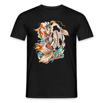 Japanische Koi Fischzucht Geschenk Koi Karpfen - Männer T-Shirt - Schwarz - Vorne - AI Model Male 178 light (178cm)