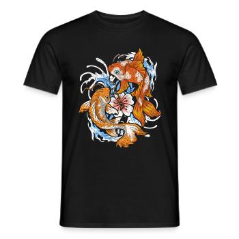 Japon Cadeau Pisciculture Carpe Koï japonaise - T-shirt homme - noir - Devant - AI Model Male 178 light (178cm)