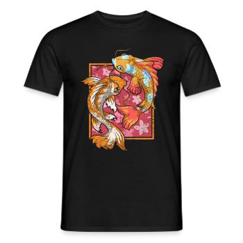 Sakura Fish Farmer Gift Japan Koi Carp - T-shirt homme - noir - Devant - AI Model Male 178 light (178cm)