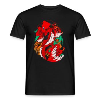Japanischer Nishikigoi Geschenk Japan Koi Karpfen - Männer T-Shirt - Schwarz - Vorne - AI Model Male 178 light (178cm)
