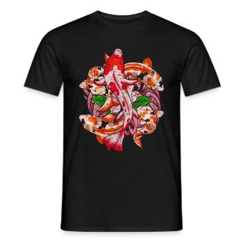 Nishikigoi Koi Fish Farming Gift Koi Carp - Men's T-Shirt - black - Front - AI Model Male 178 light (178cm)