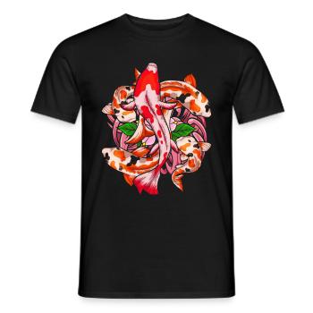 Pisciculteur japonais Nishikigoi Koi carpe - T-shirt homme - noir - Devant - AI Model Male 178 light (178cm)
