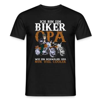 Ich bin Biker Opa wie ein normaler Opa nur cooler - Männer T-Shirt - Schwarz - Vorne - AI Model Male 178 light (178cm)