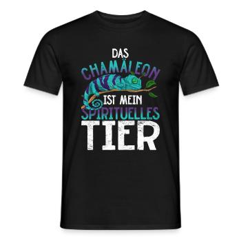 Chamäleons sind mein spirituelles Tier Chamäleon - Männer T-Shirt - Schwarz - Vorne - AI Model Male 178 light (178cm)