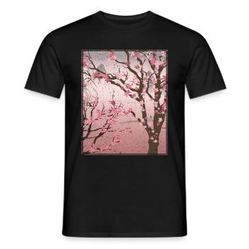 Japan Sakura Gift Idea of Japanese Cherry Blossoms - Men's T-Shirt - black - Front - AI Model Male 178 light (178cm)
