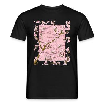 Japanese Cherry Blossom Gift Japan Sakura - Men's T-Shirt - black - Front - AI Model Male 178 light (178cm)
