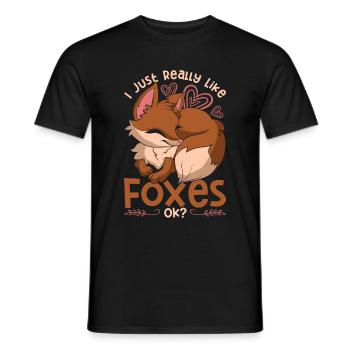Fuchs - Männer T-Shirt - Schwarz - Vorne - AI Model Male 178 light (178cm)