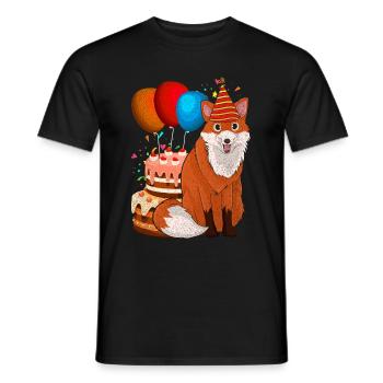 Wald Tier Natur Geburtstags Party Geschenk Fuchs - Männer T-Shirt - Schwarz - Vorne - AI Model Male 178 light (178cm)