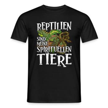 Reptilien sind meine spirituellen Tiere Reptil - Männer T-Shirt - Schwarz - Vorne - AI Model Male 178 light (178cm)