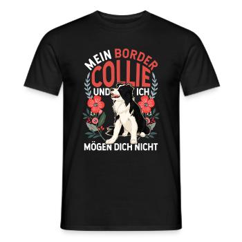 Hundehalter Hunde Geschenk Lustiges Border Collie - Männer T-Shirt - Schwarz - Vorne - AI Model Male 178 light (178cm)