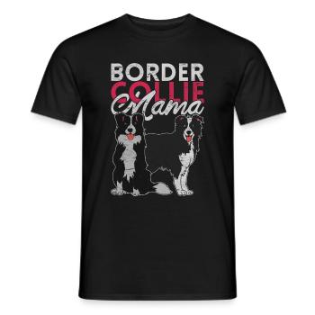 Border Collie Mama Muttertag Geschenk Hunde - Männer T-Shirt - Schwarz - Vorne - AI Model Male 178 light (178cm)