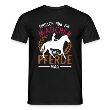 Pferdeliebhaberin Reiterin Mädchen Geschenk Pferd - Männer T-Shirt - Schwarz - Vorne - AI Model Male 178 light (178cm)