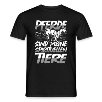 Pferdesport Reiterhof Pferde Reiten Geschenk Pferd - Männer T-Shirt - Schwarz - Vorne - AI Model Male 178 light (178cm)