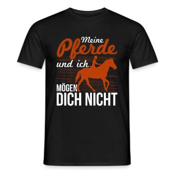 Pferdeliebhaberin Pferdesport Geschenk Pferd - Männer T-Shirt - Schwarz - Vorne - AI Model Male 178 light (178cm)