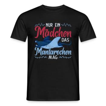 Nur ein Mädchen das Mantarochen mag Mantarochen - Männer T-Shirt - Schwarz - Vorne - AI Model Male 178 light (178cm)
