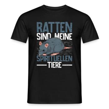 Ratten sind meine spirituellen Tiere Ratte - Männer T-Shirt - Schwarz - Vorne - AI Model Male 178 light (178cm)