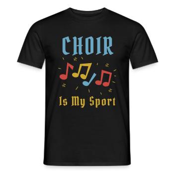 Funny Choir est mon sport Choristes Choristes Chanteur - T-shirt homme - noir - Devant - AI Model Male 178 light (178cm)