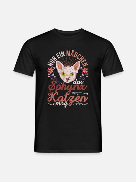 Nur ein Mädchen das Sphynx Katzen mag Sphynx Katze - Männer T-Shirt - Schwarz