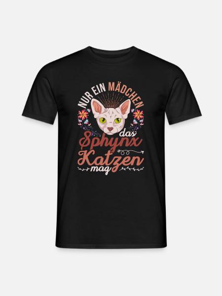 Okkult Nacktkatze Mädchen Geschenk Sphynx Katze - Männer T-Shirt - Schwarz